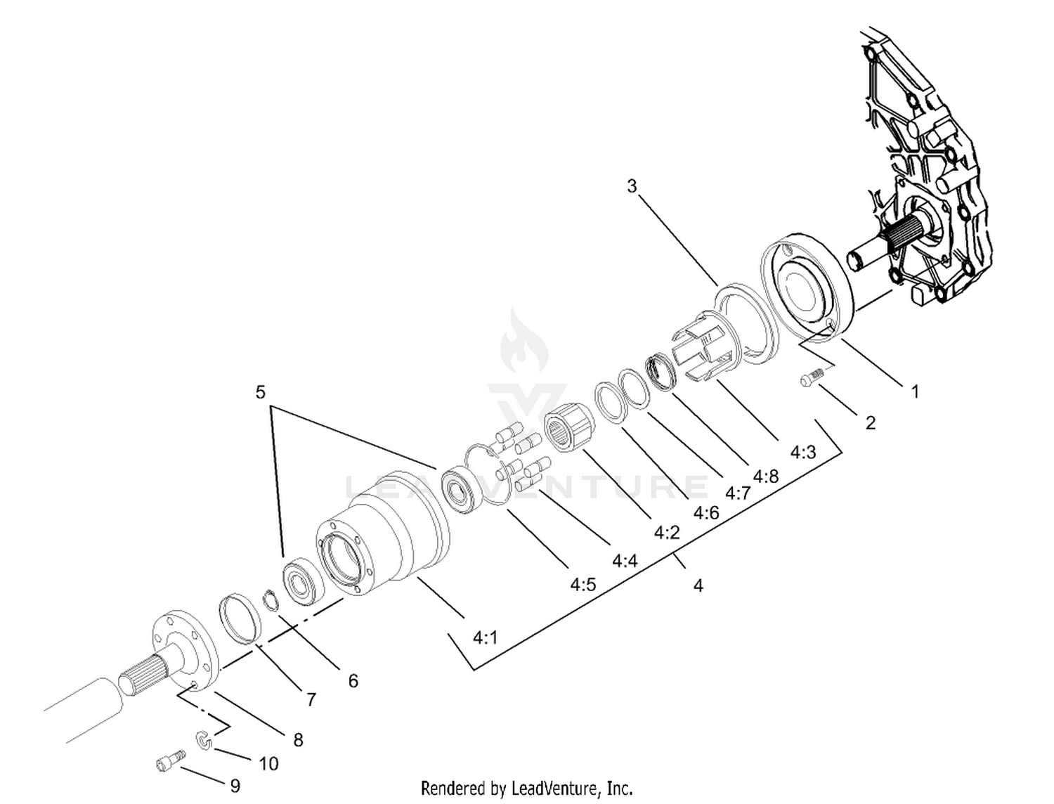 Bi-directional Over Running Clutch Assembly  (only on: 07218)