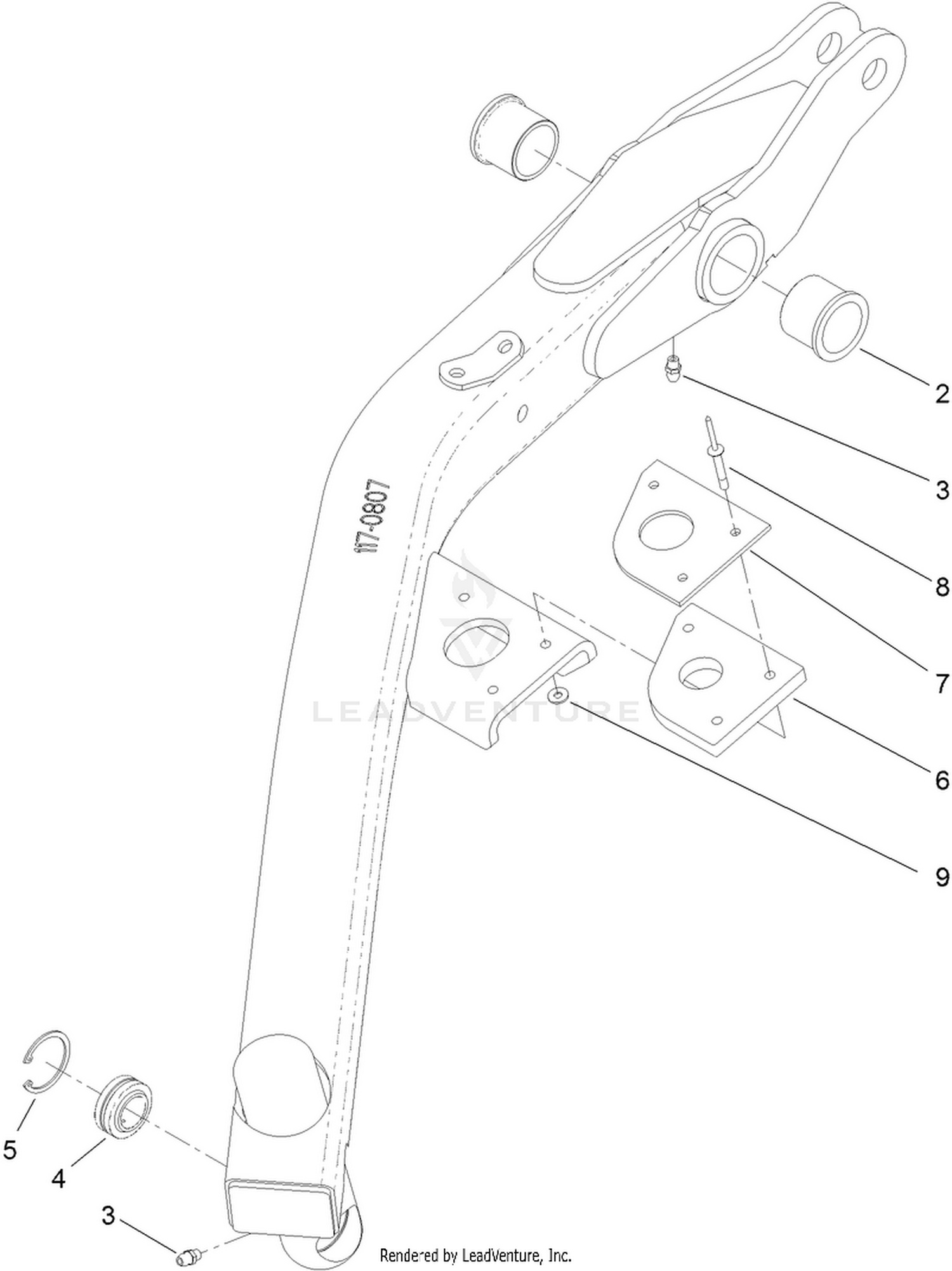 Left Hand Lift Arm Assembly No. 117-0806