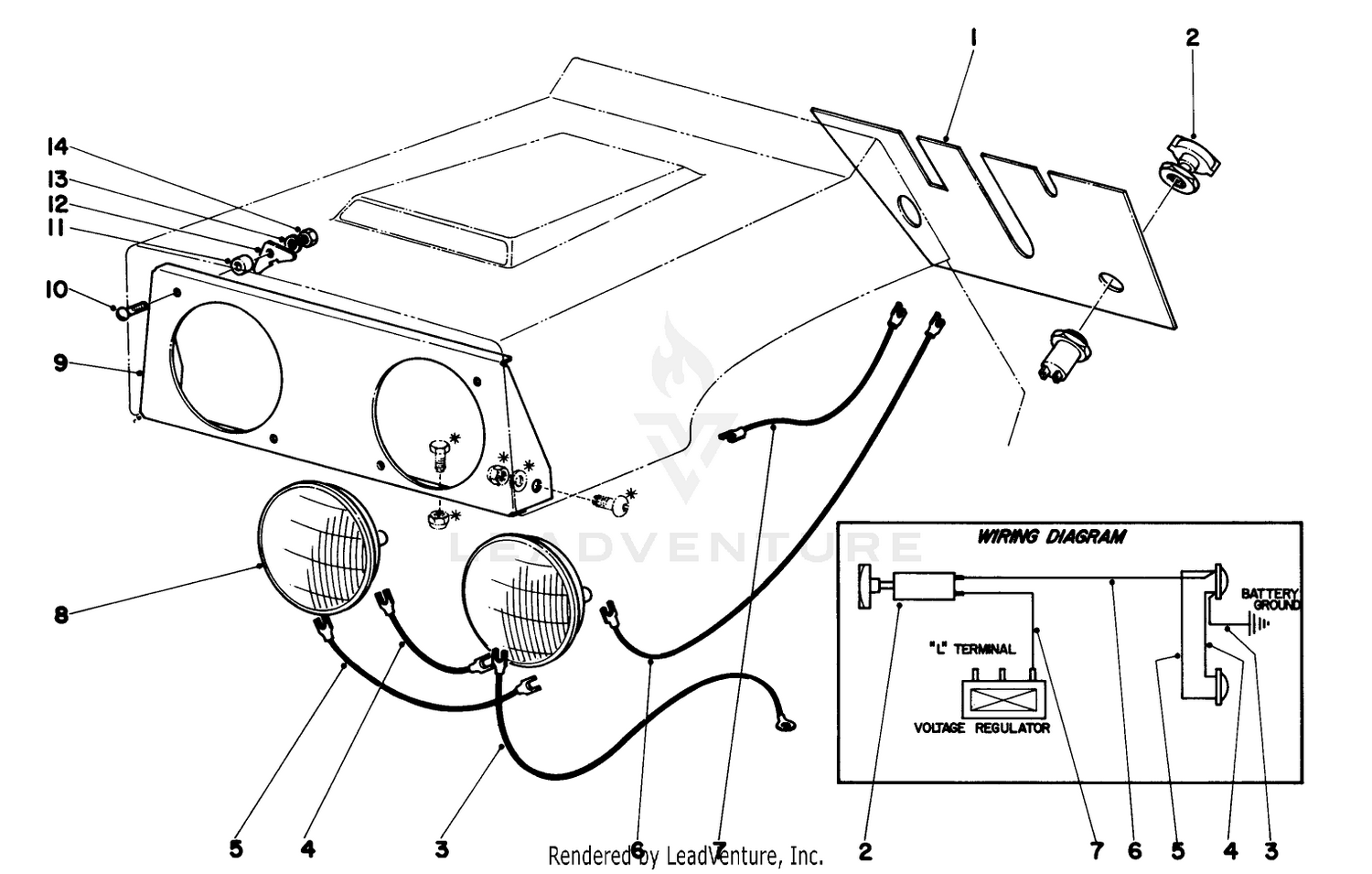 7 H.p. Tractor Light Kit No. 59023