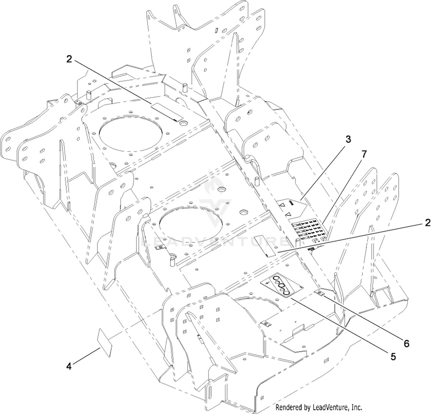 Left Deck  Decal Assembly No. 110-5931
