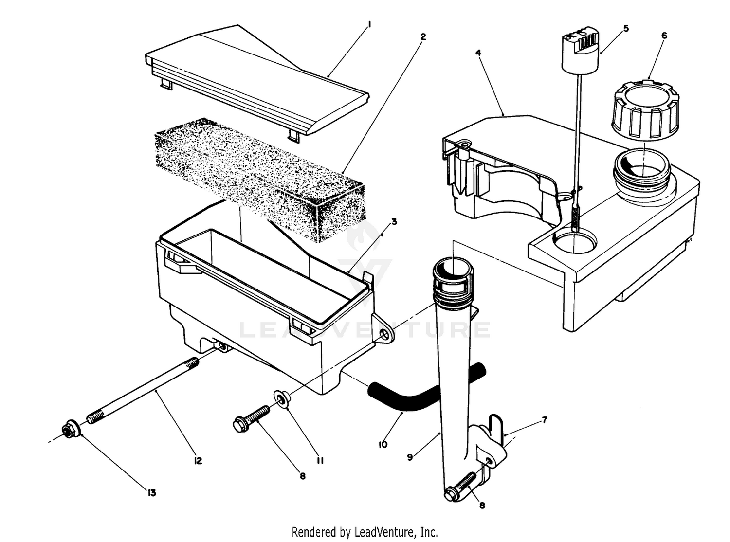 Air Cleaner  Fuel Tank Assembly (model No. Vmh7)