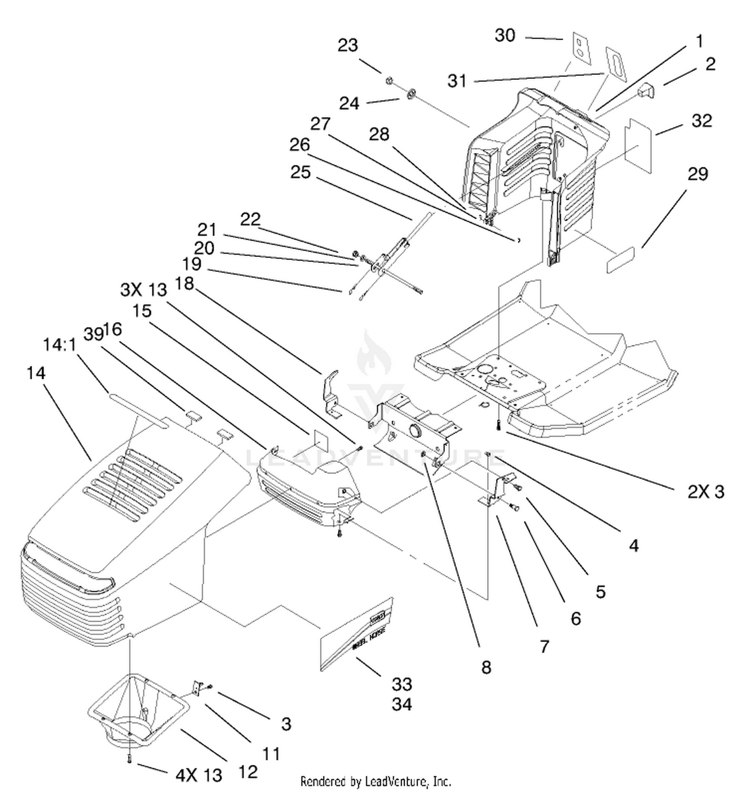 Hood And Tower Assembly