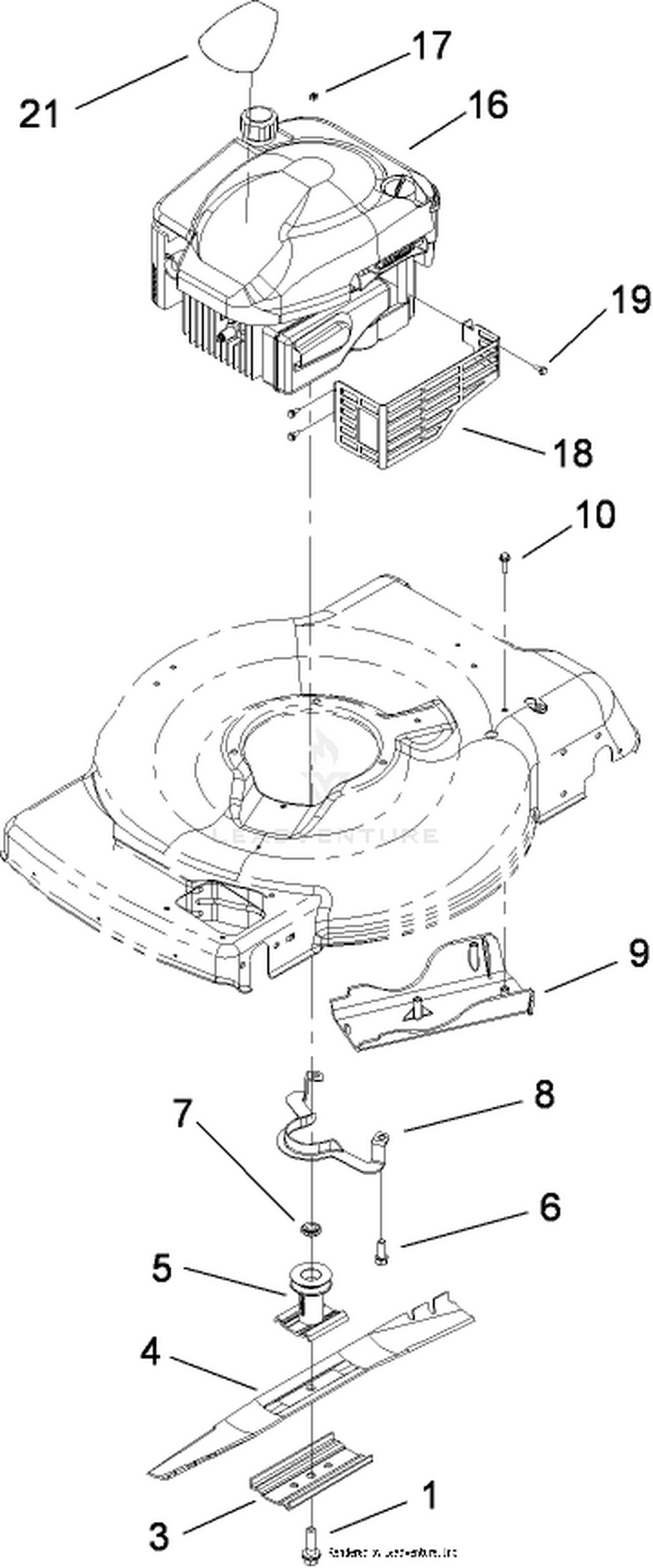 Engine and Blade Assembly