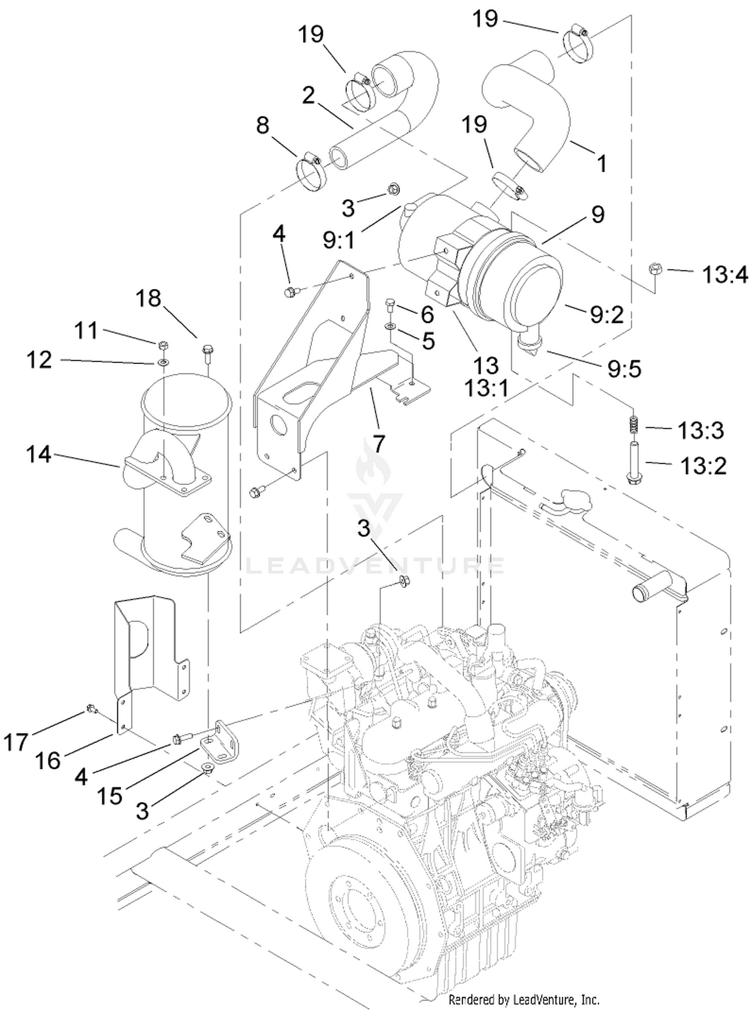 Air Cleaner and Muffler Assembly