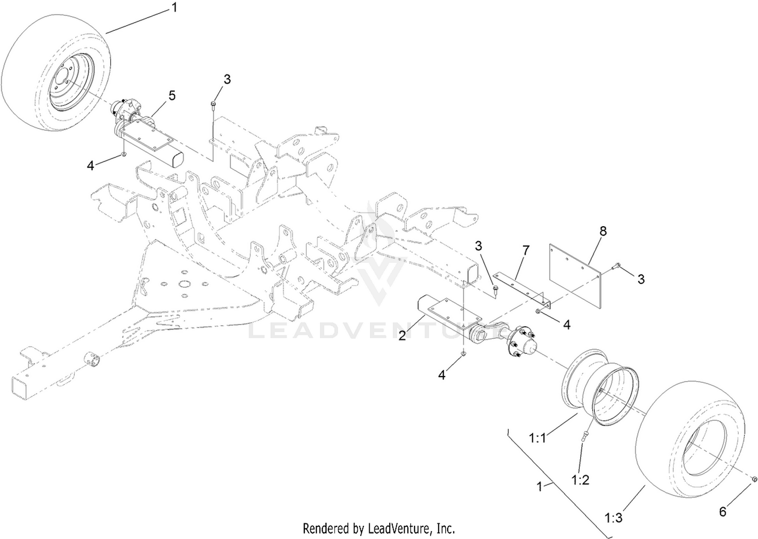 Tire and Axle Assembly