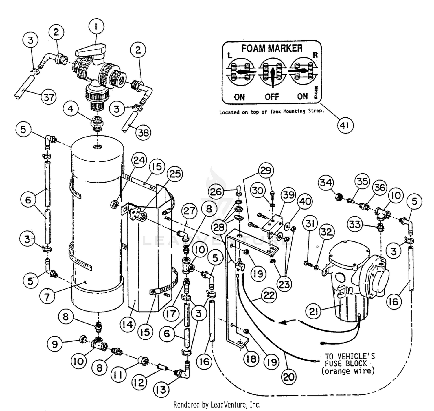 FOAM MARKER KIT FOR USE ON THE MULTI-PRO 5200 VEHICLE