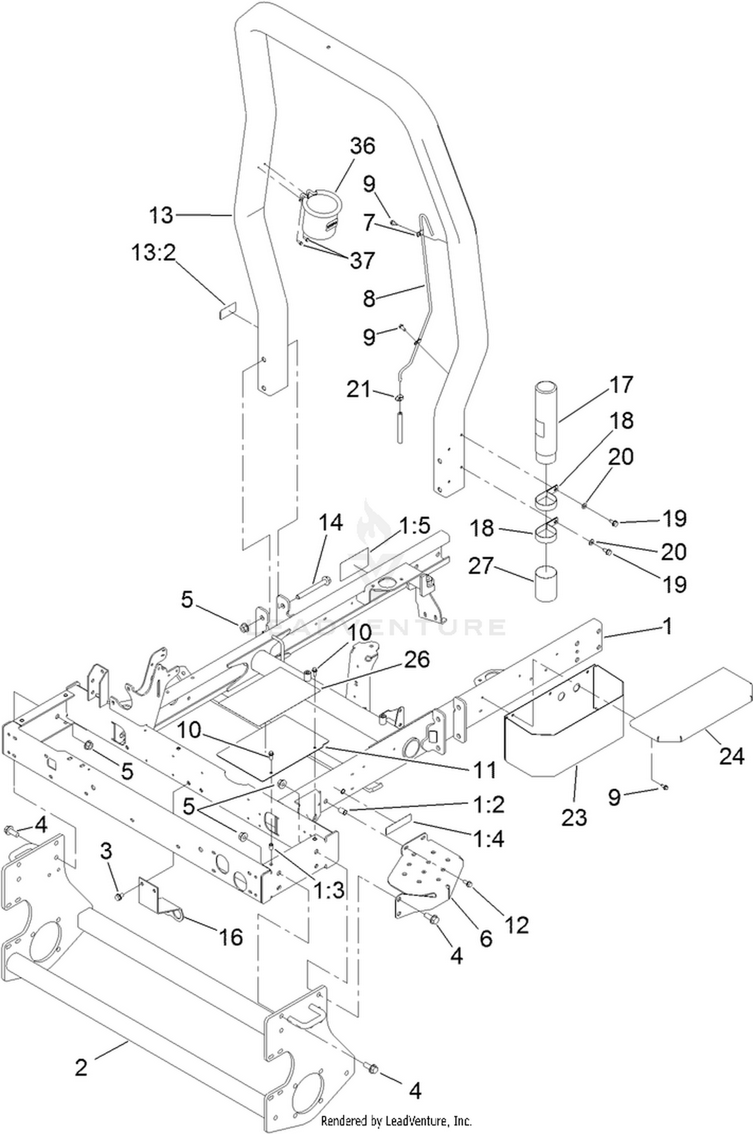Frame and Roll-Over Protection System Assembly