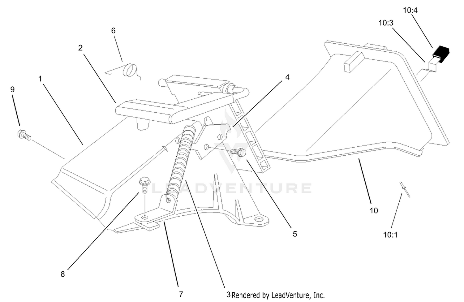 Rear Bag Discharge Chute Assembly