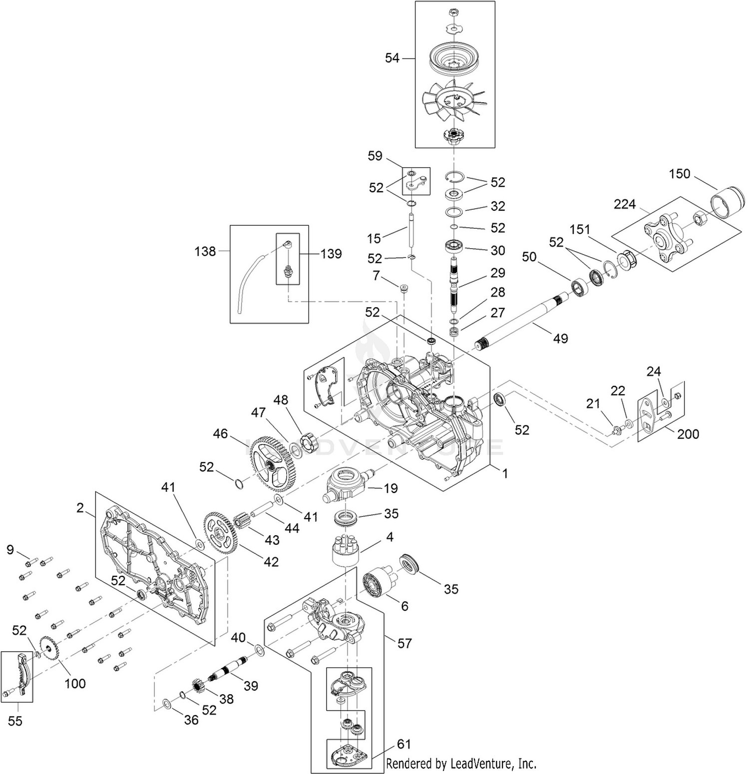 Right Hand Hydro Transaxle Assembly No. 119-3351