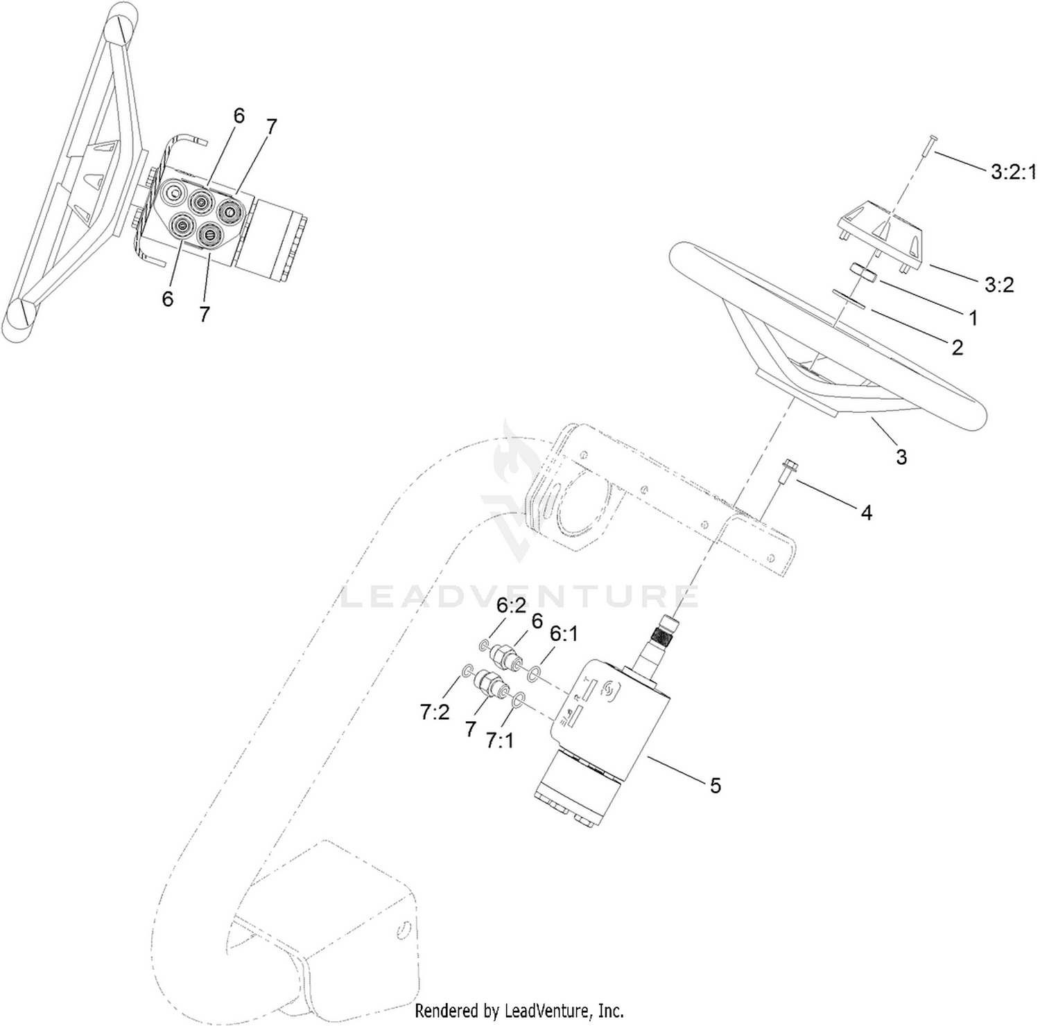 Steering Wheel and Valve Assembly