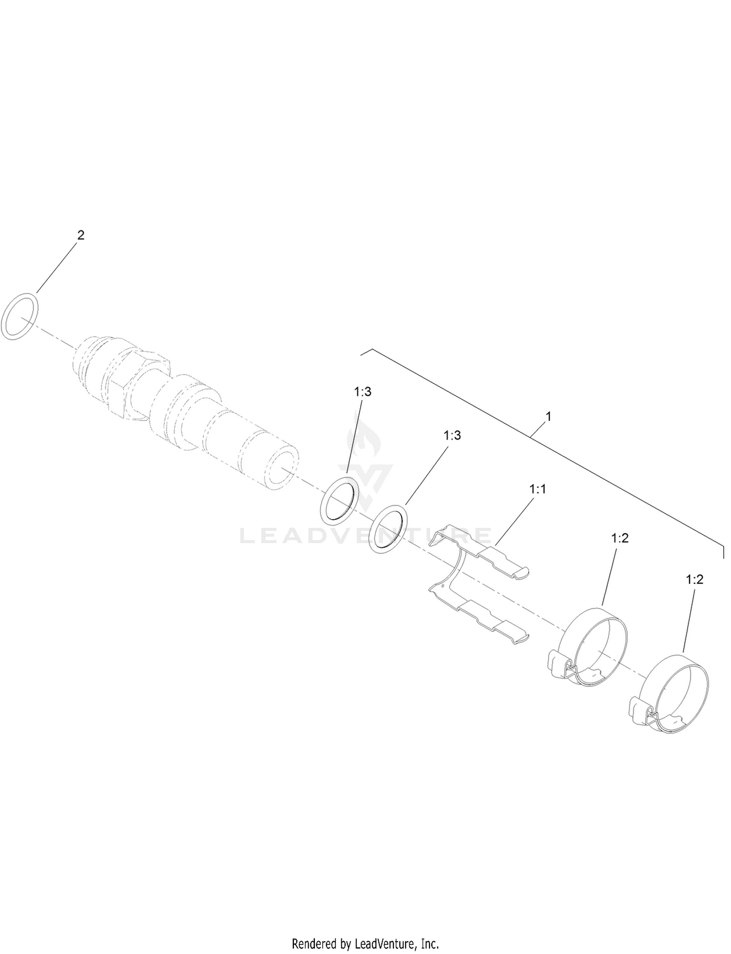 Straight Male Fitting Assembly No. 130-5944