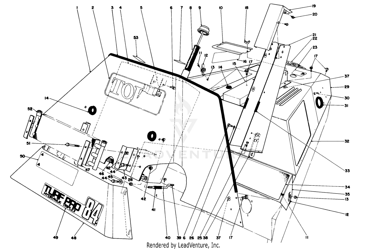 Hydraulic Reservoir And Front Shroud