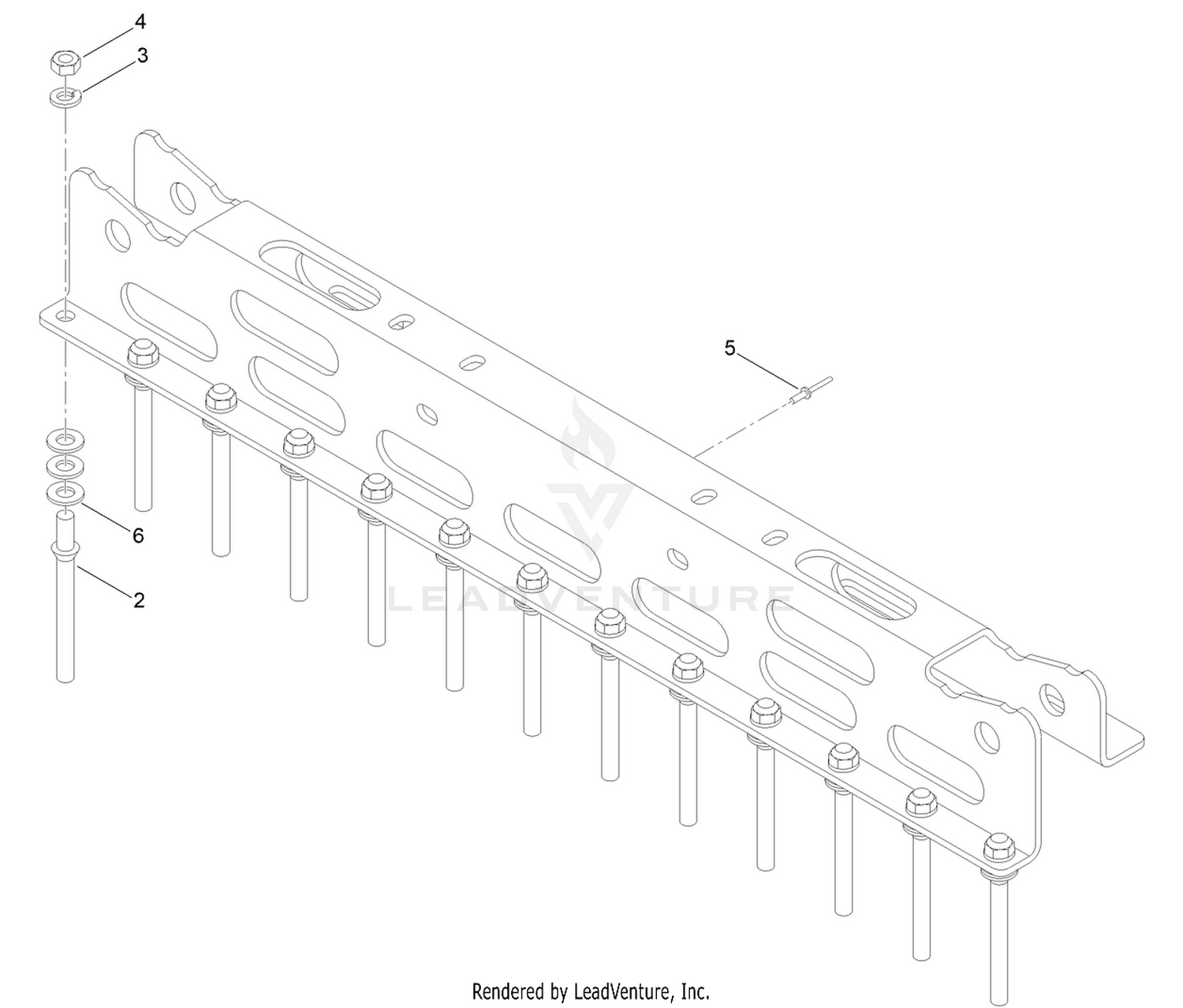 Flex Rake Scarification Kit Assembly No. 132-6221