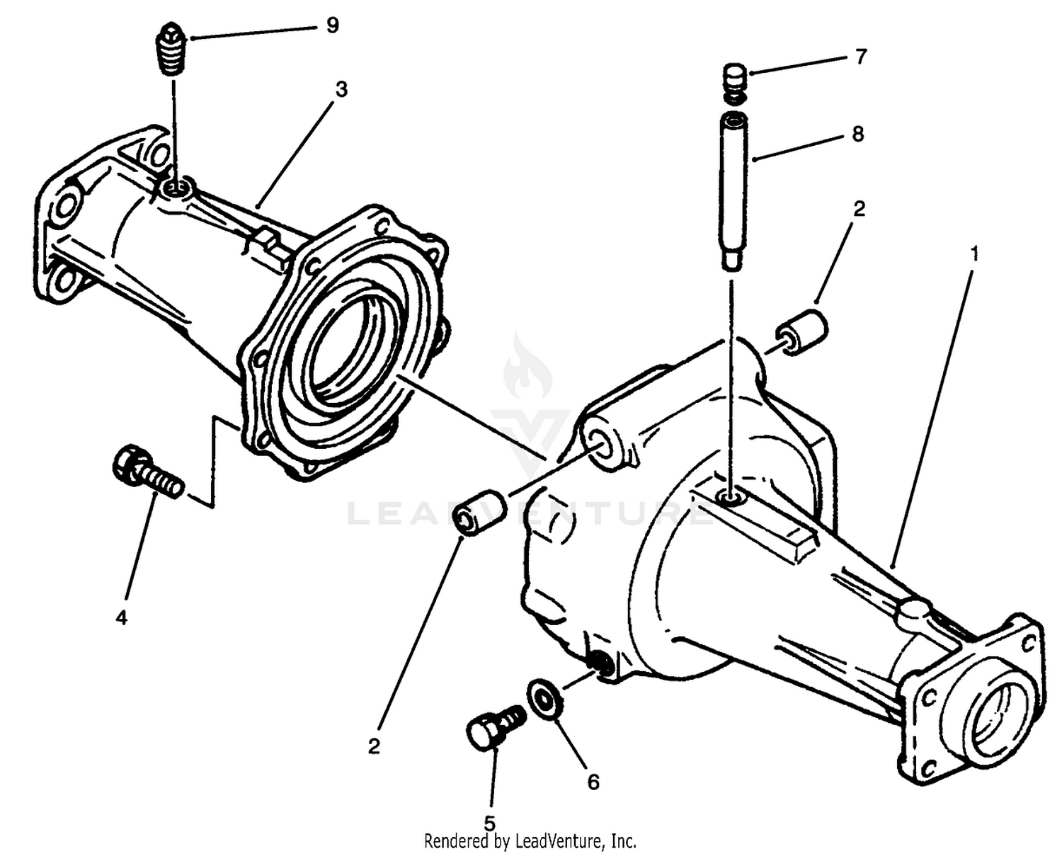 Axle Housing Assembly Axle No. 74-5621  (model No. 30455 Only)