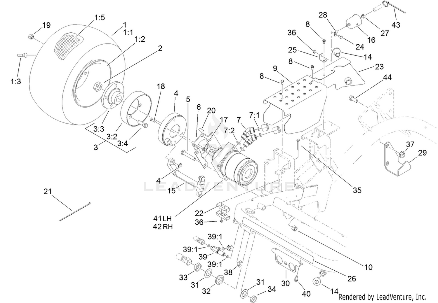 Front Wheel and Brake Assembly