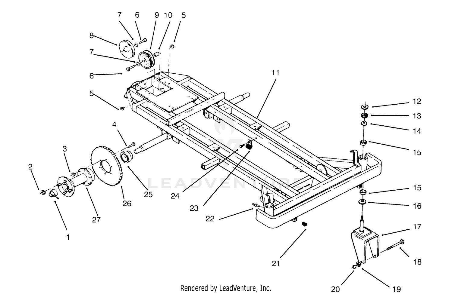 Frame, Rear Hub And Front Wheel Fork