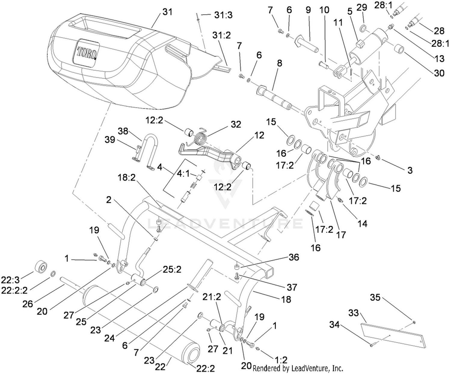 Right Hand Pull Frame Assembly