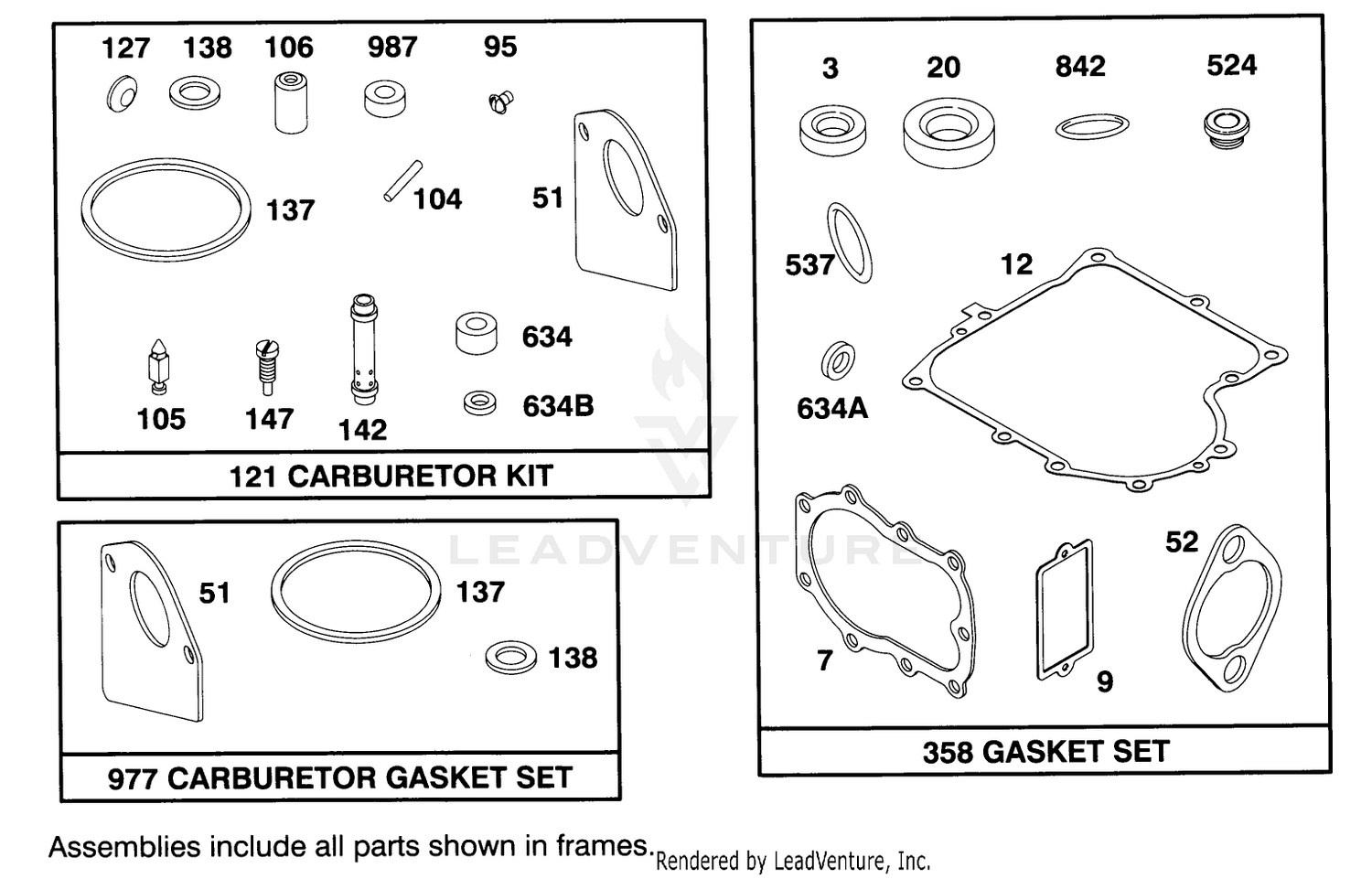 Engine Briggs  Stratton Model 282707-0119-01 8