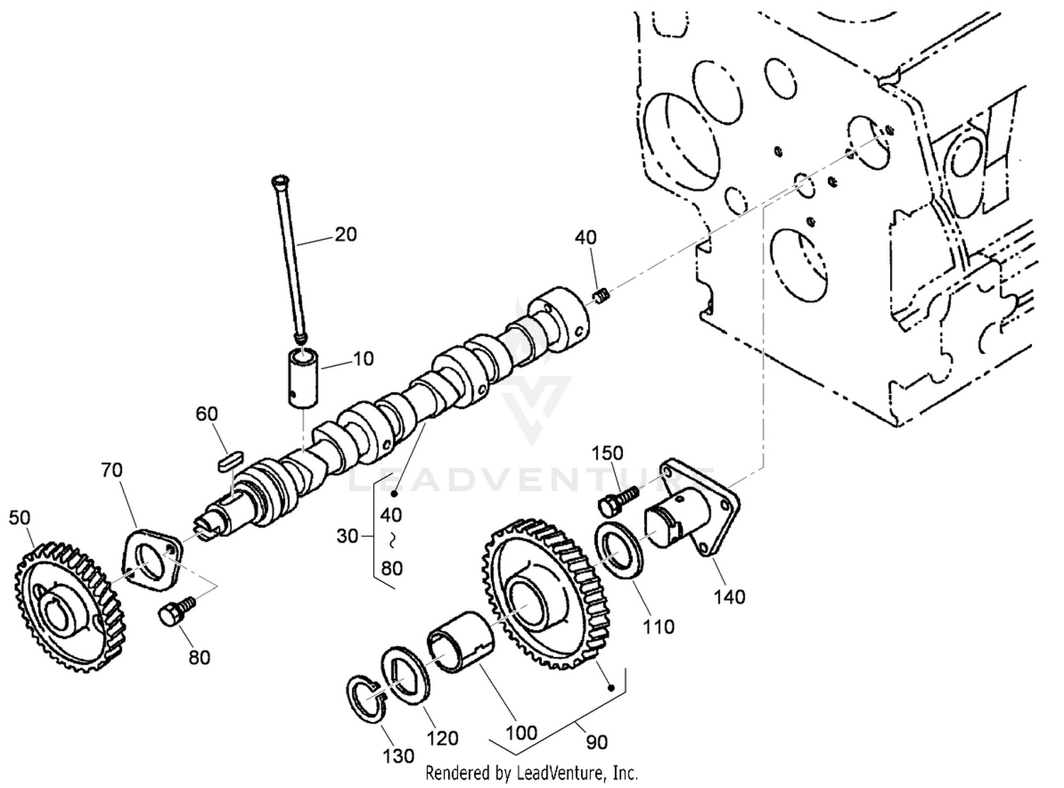 Camshaft and Idle Gear Shaft Assembly
