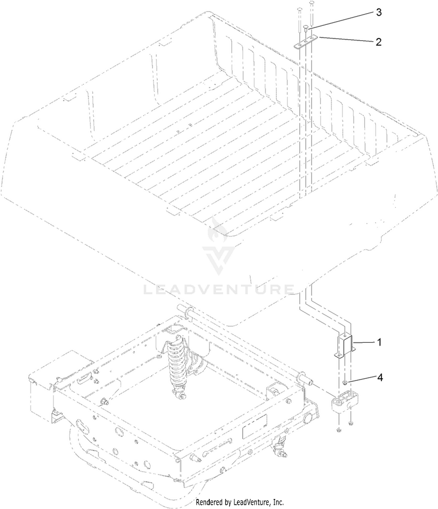 Bed Pivot Reinforcement Assembly No. 120-4973