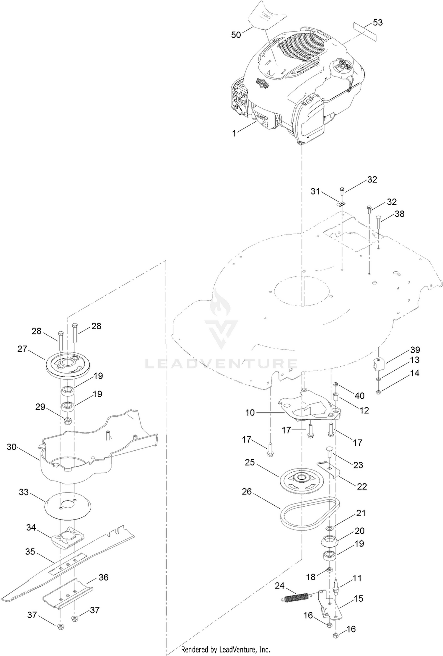 Engine and Blade Assembly