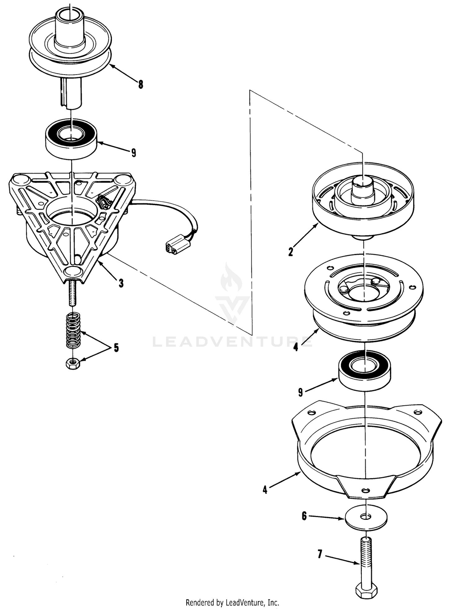 Engine Pulley  Pto Clutch Assembly