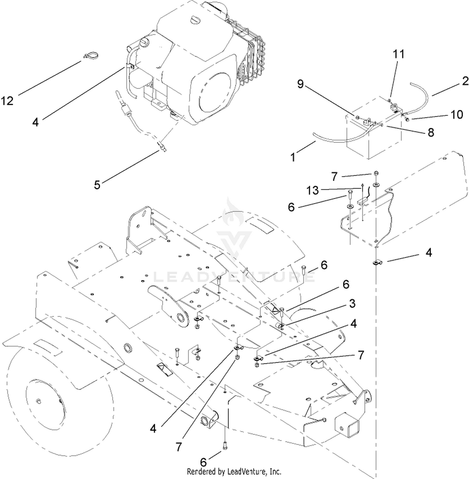 Electrical and Fuel Line Assembly