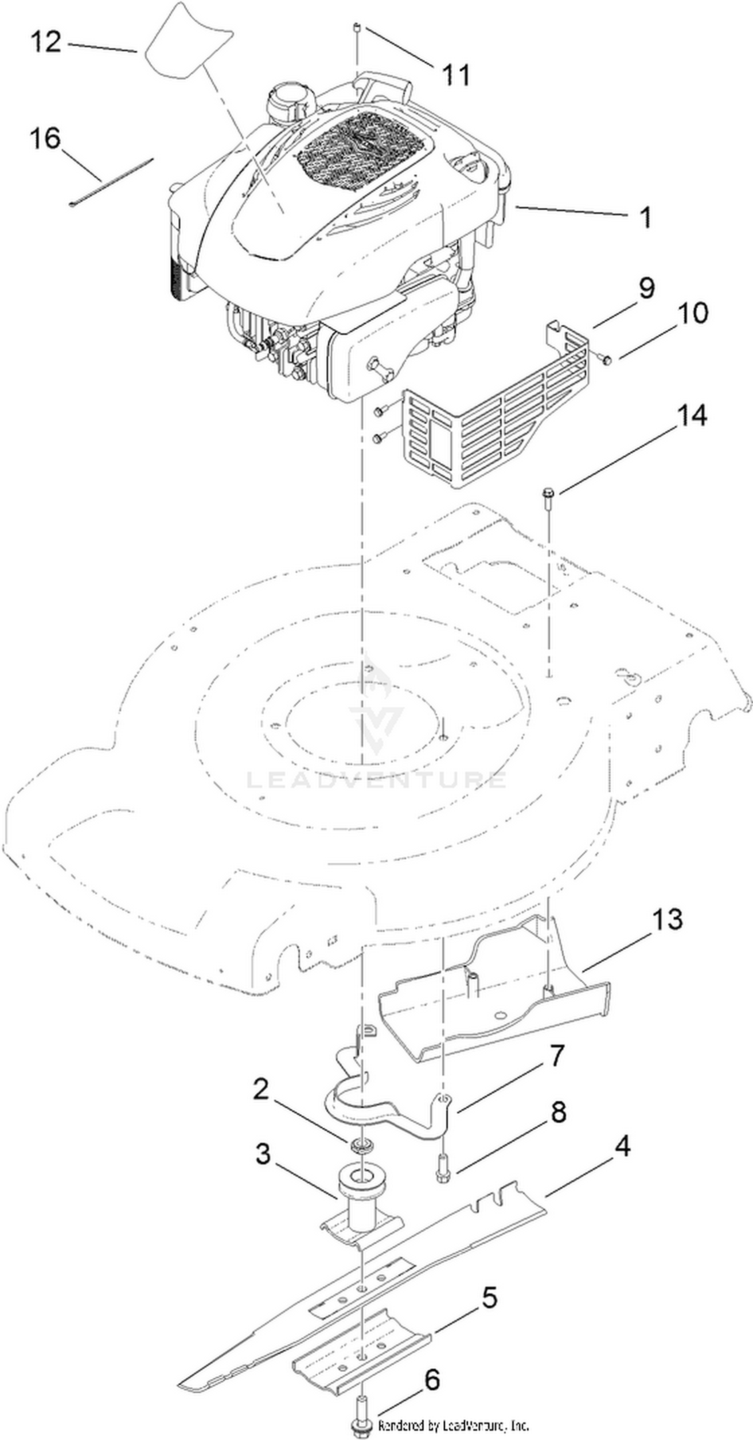 Engine and Blade Assembly