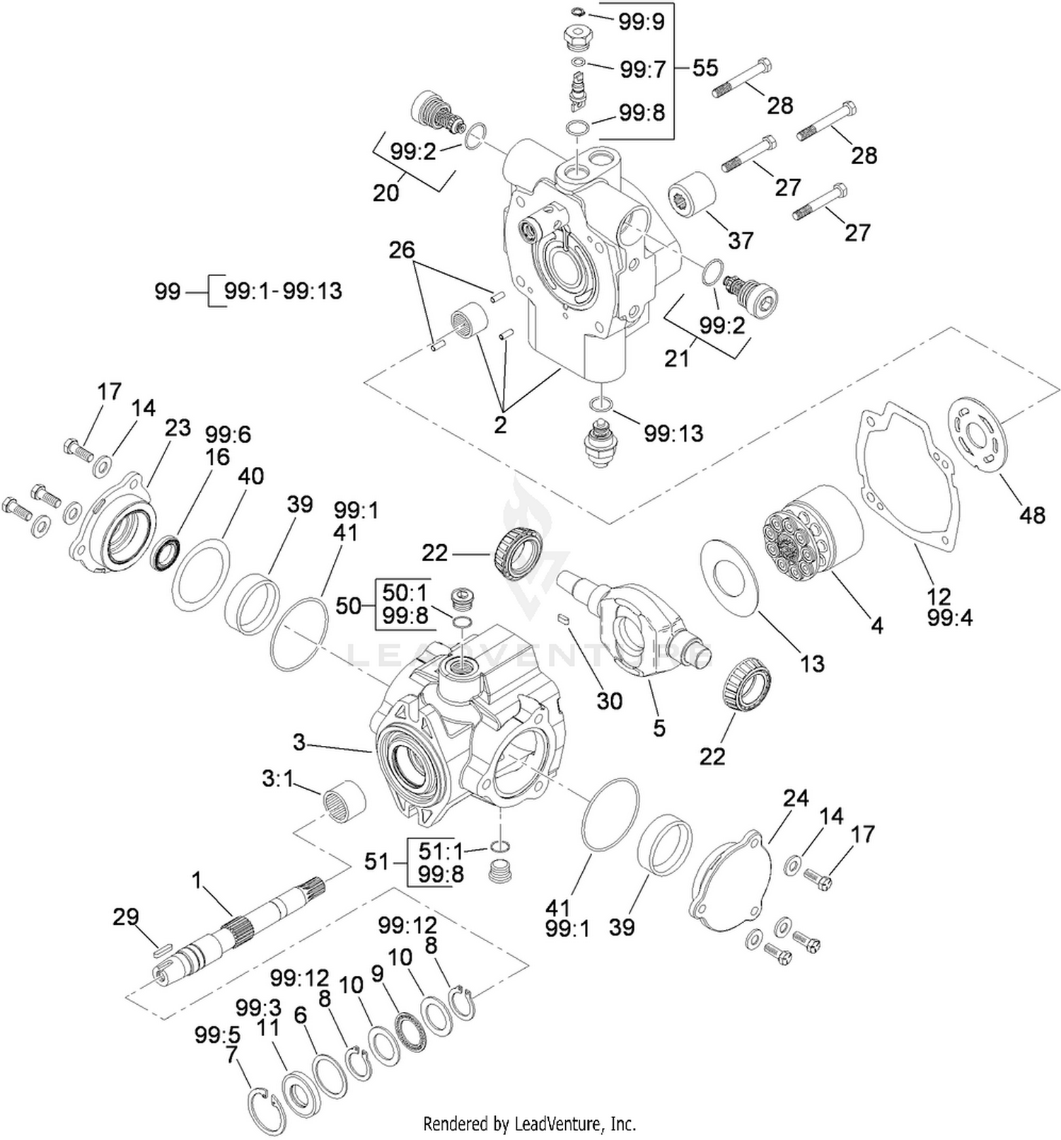 Hydraulic Pump Assembly No. 121-9558
