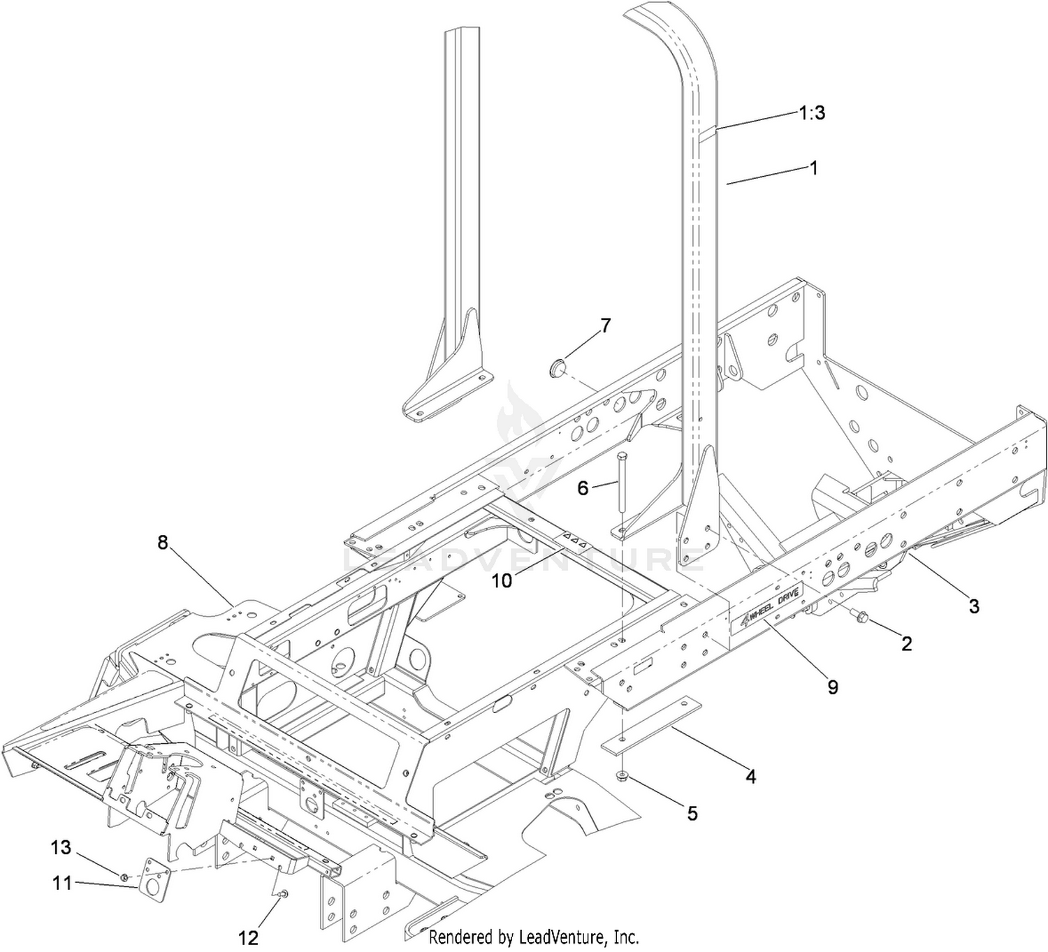 Frame and Roll-Over Protection Assembly