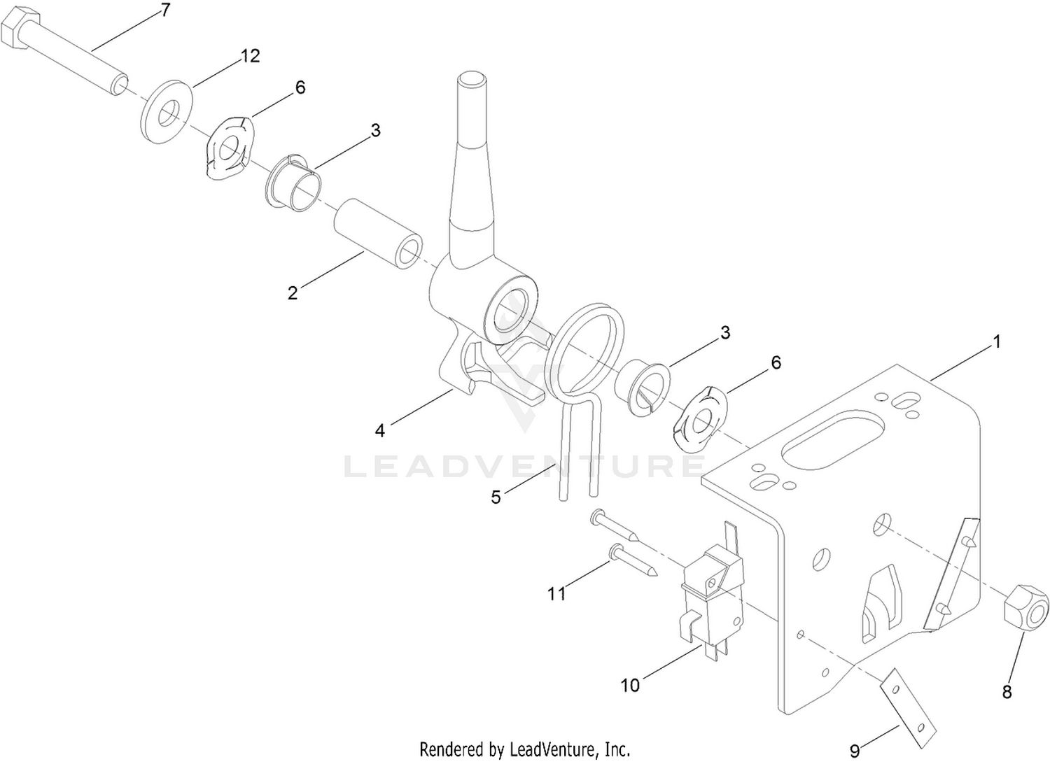 Joystick Bracket Assembly No. 120-5280