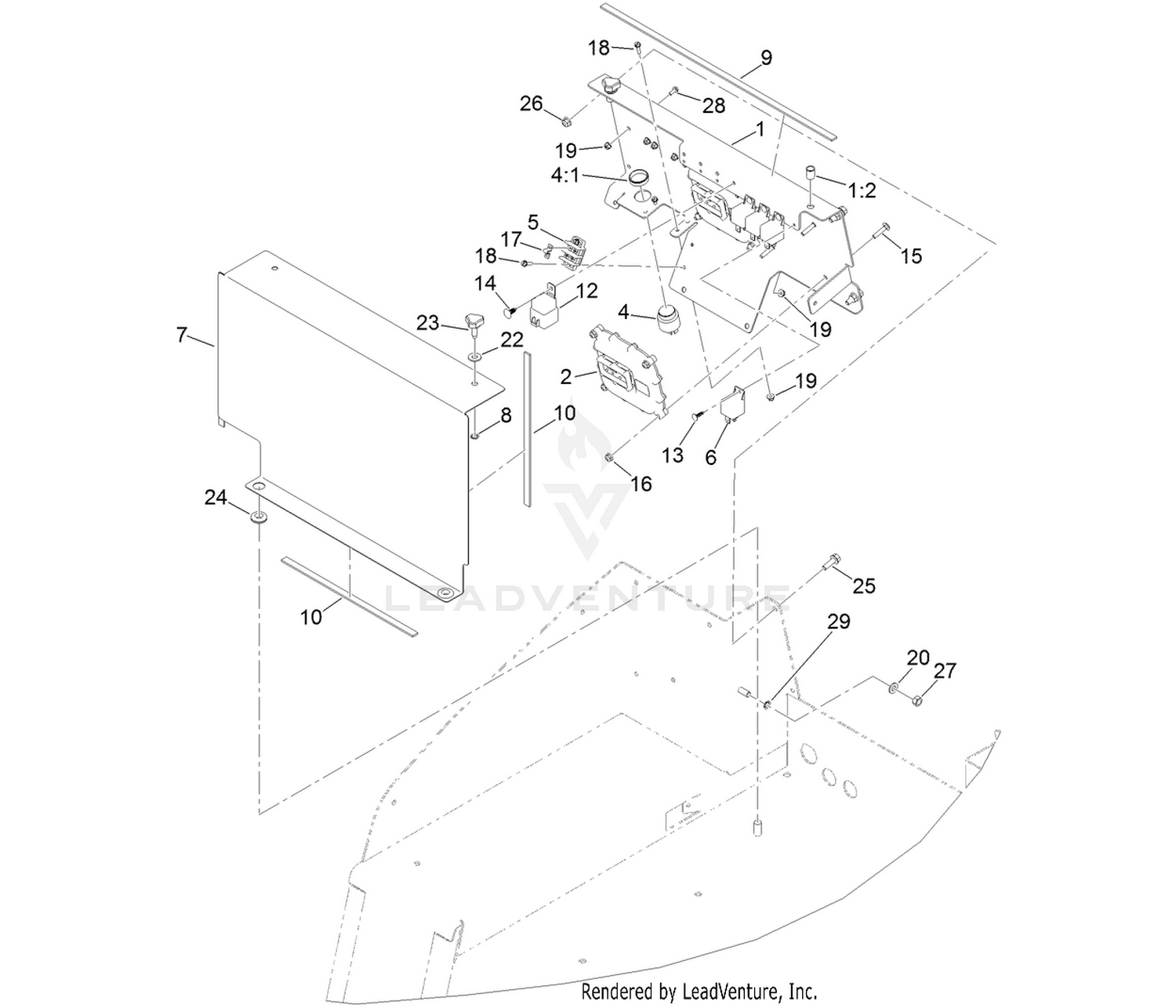 Front Electrical Component Assembly