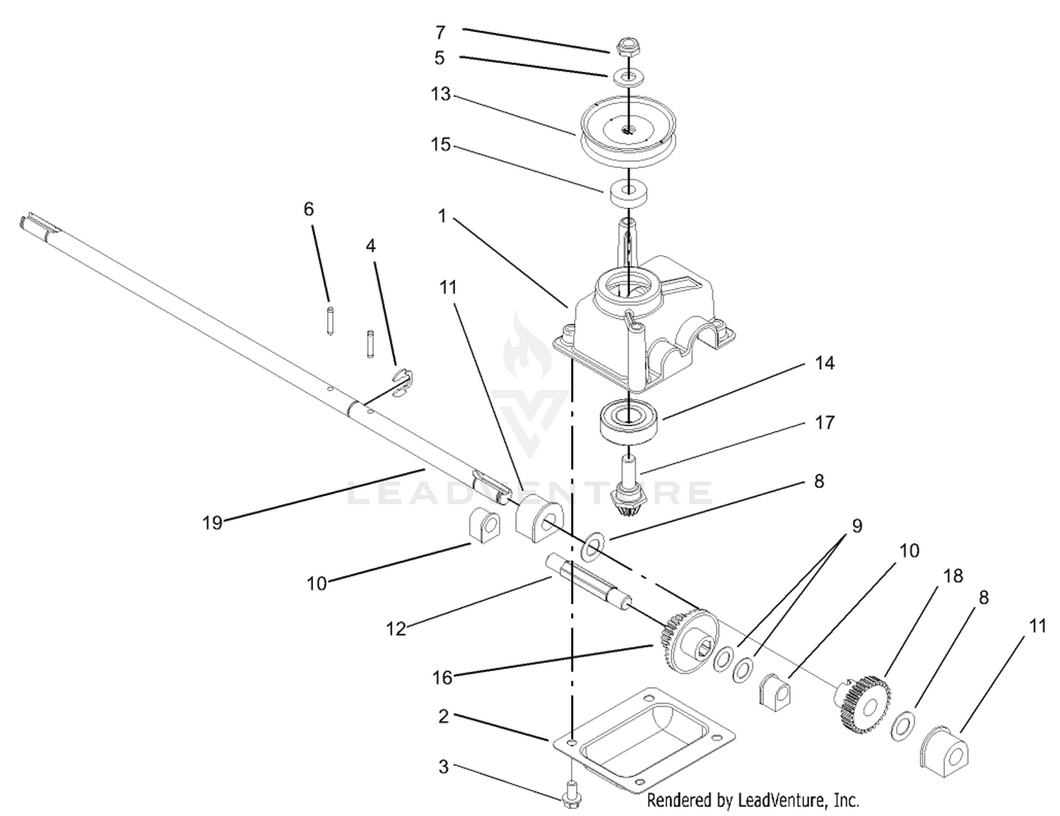 Gear Case Assembly No. 104-7674