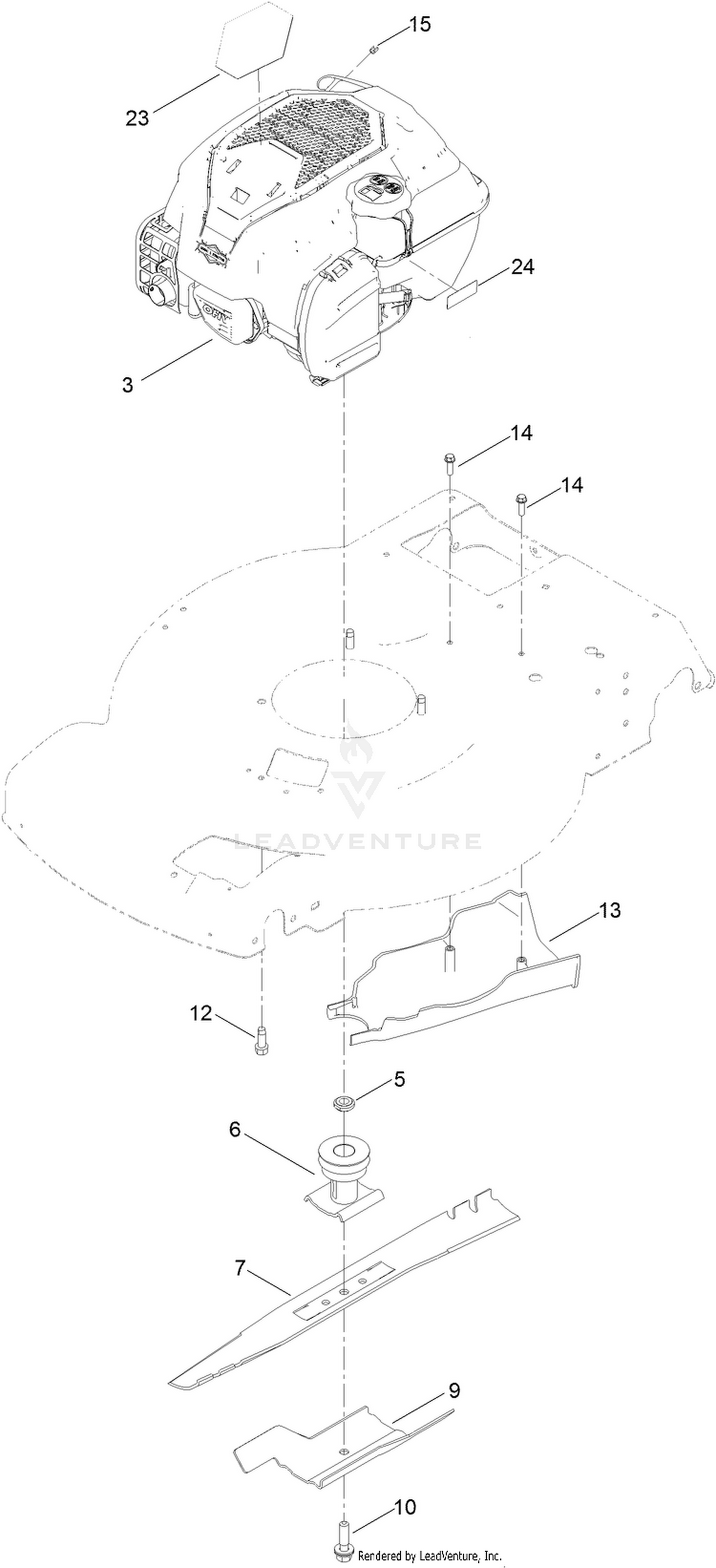 Engine and Blade Assembly