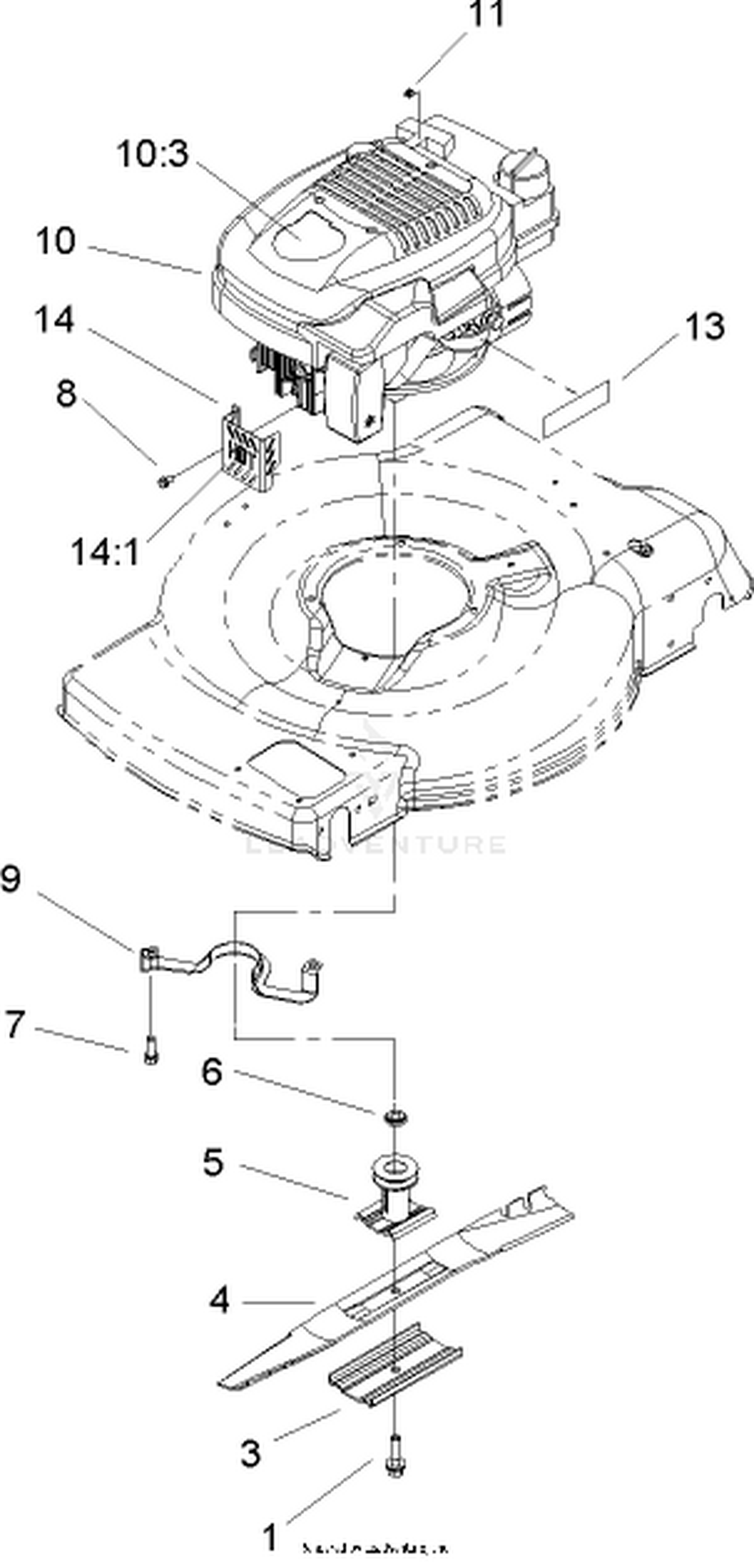 Engine and Blade Assembly