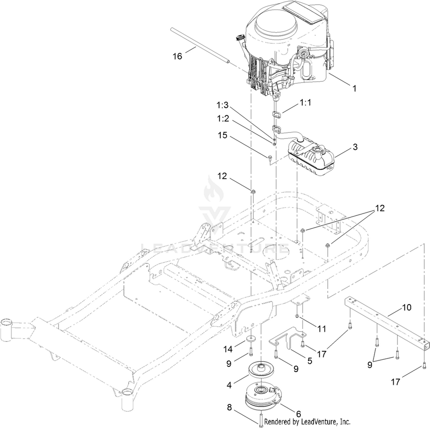 Engine and Clutch Assembly