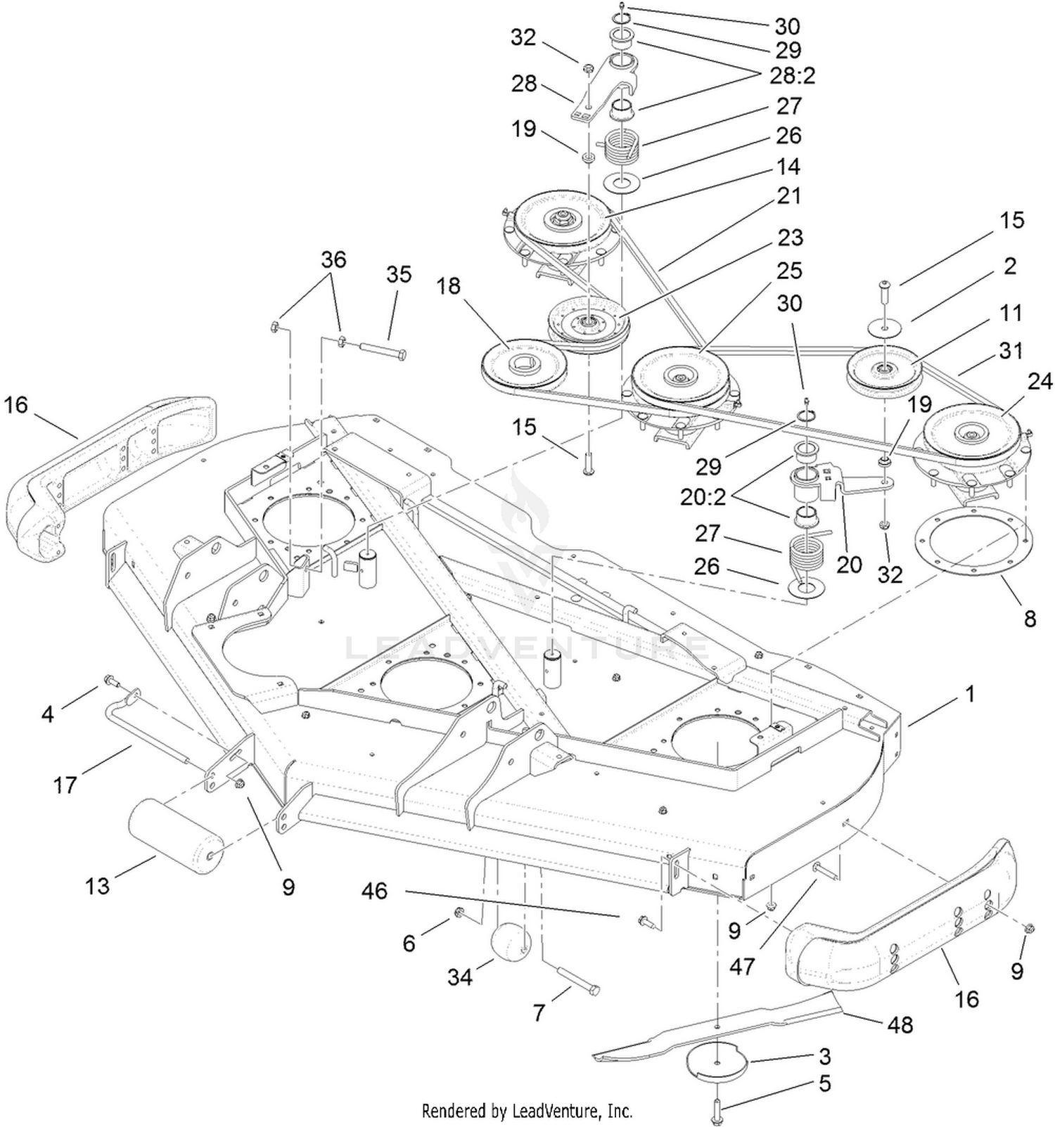Roller, Belt and Pulley Assembly