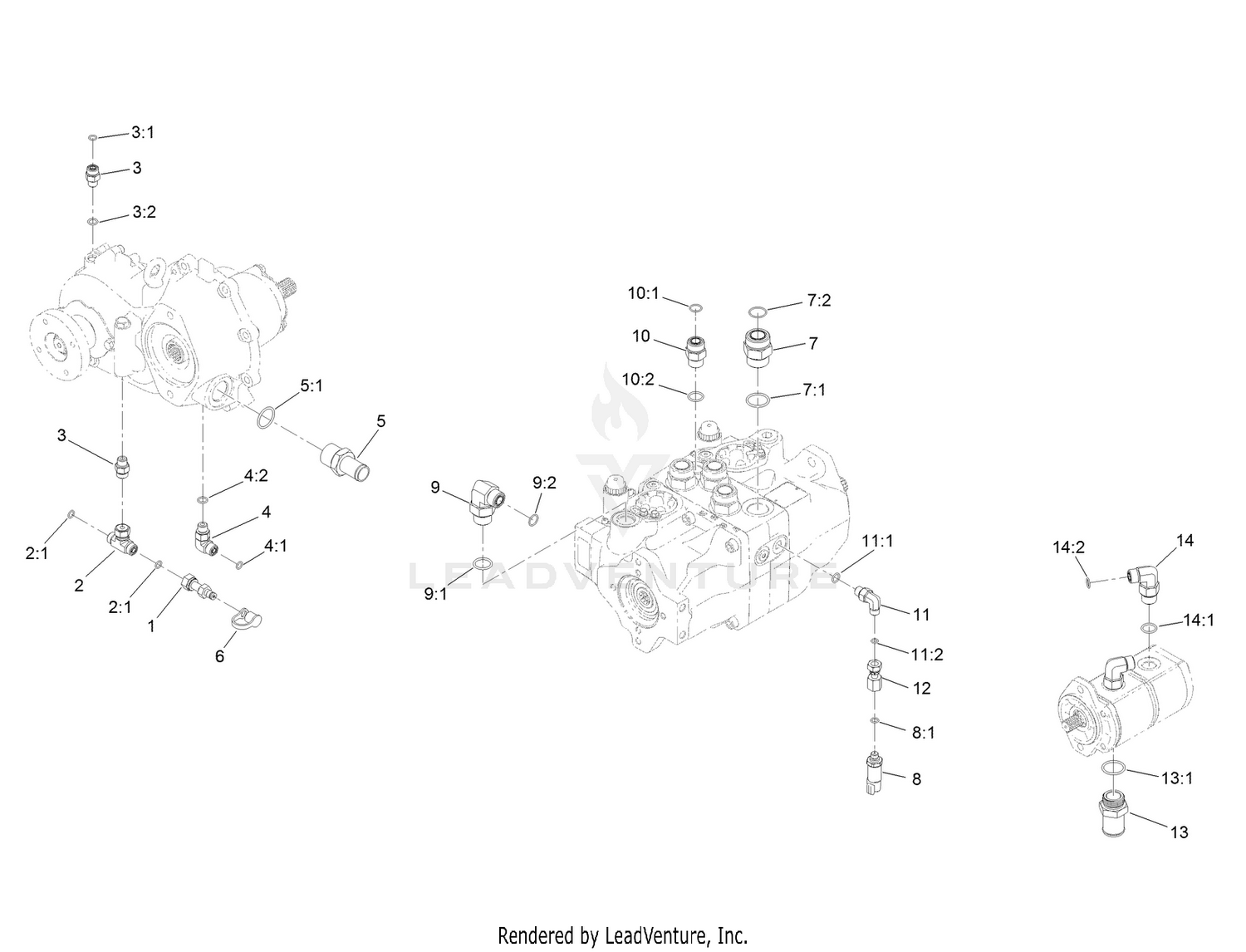 Transmission, Gearbox and Gear Pump  Fitting Assembly