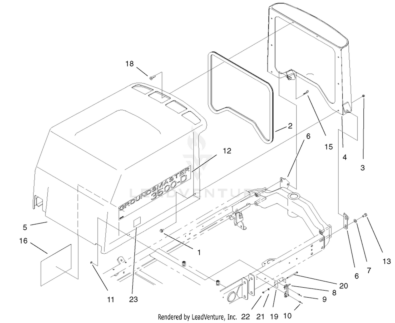 Hood-Screen Assembly
