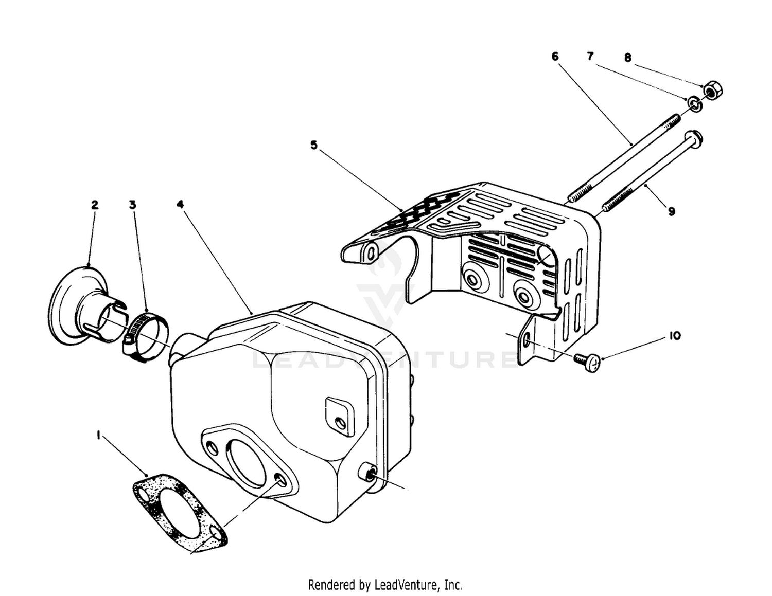 Muffler Assembly (engine Model No.47ph7)