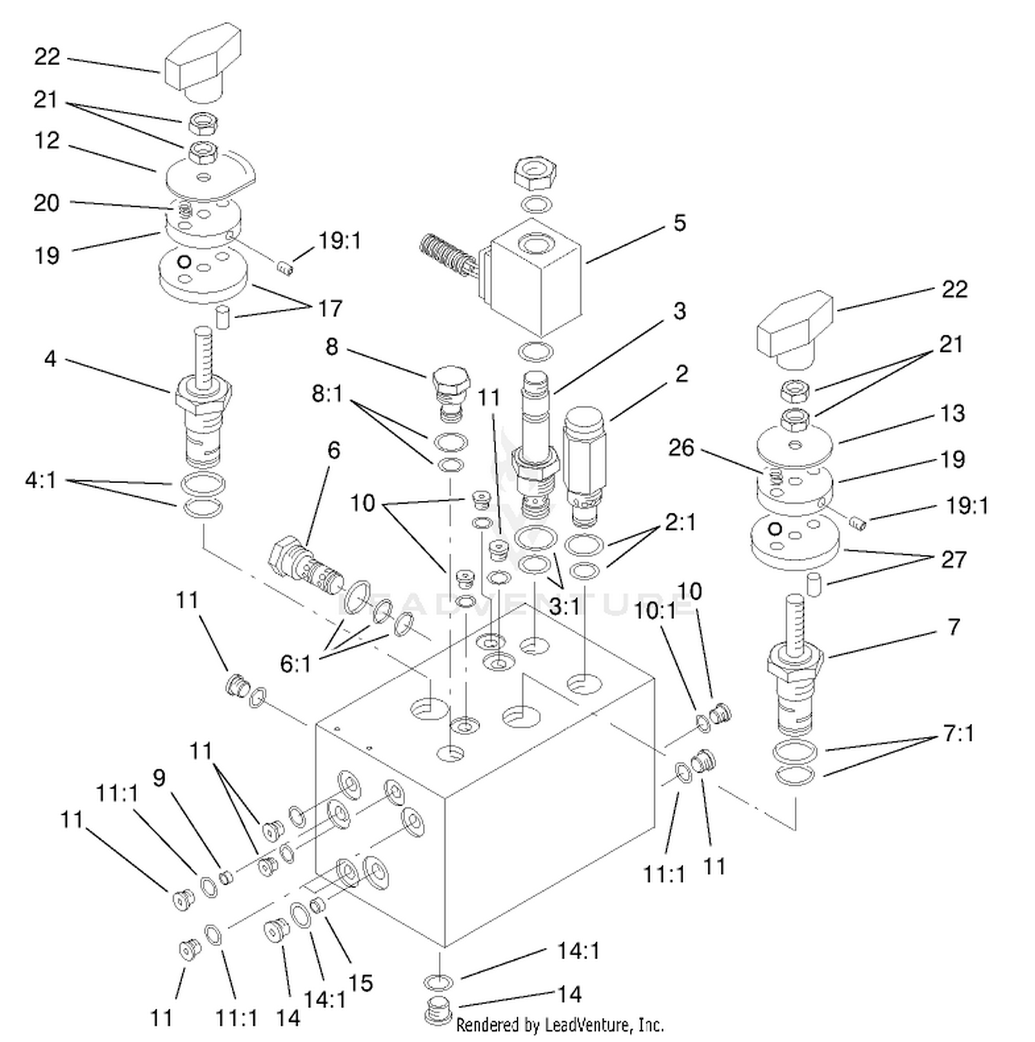 Hydraulic Manifold Assembly No. 104-4841