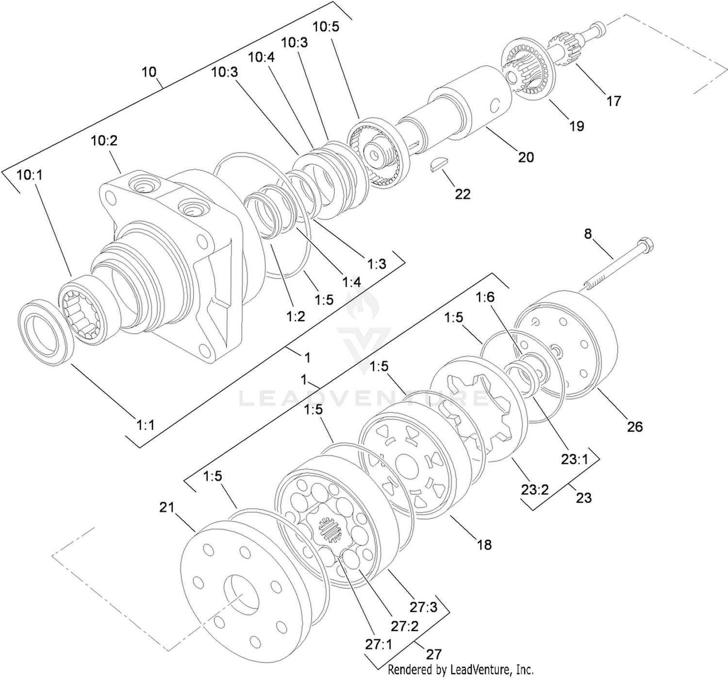 Hydraulic Motor Assembly No. 75-9830