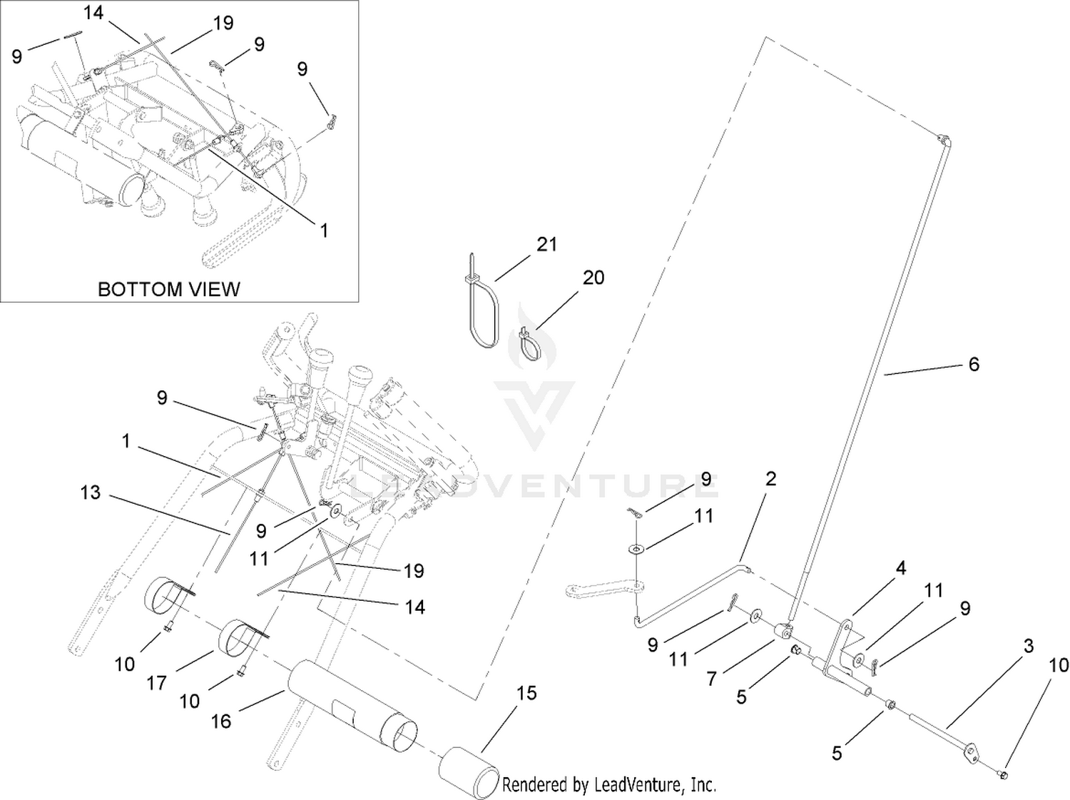 Cable and Steering Control Assembly