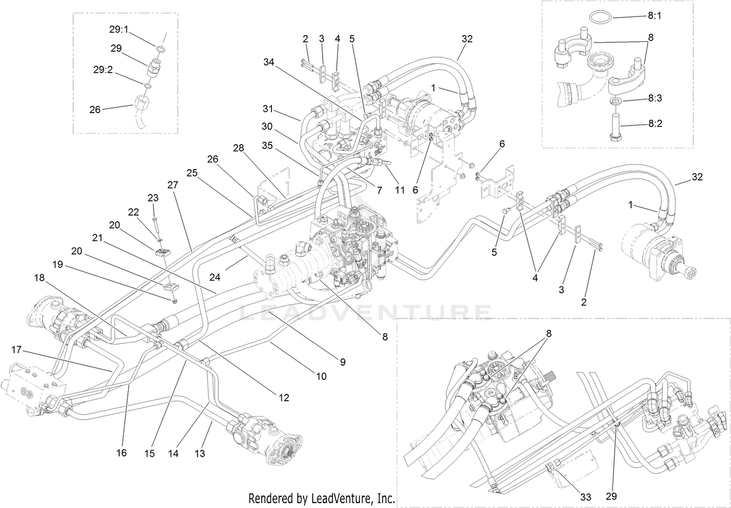 Traction Hydraulic Plumbing Assembly