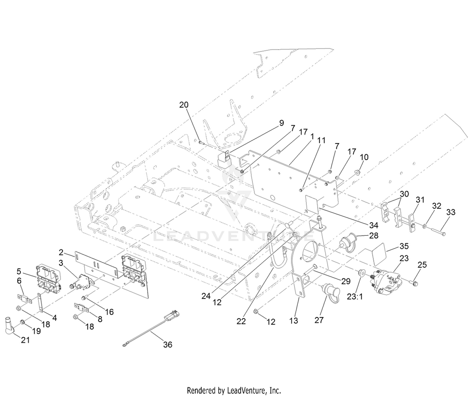 Rear Electrical Component Assembly
