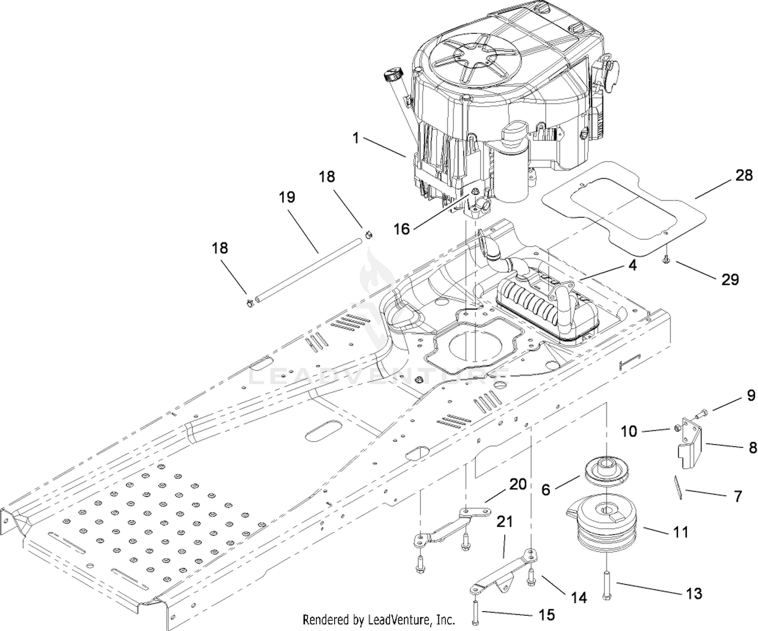 Engine and Clutch Assembly