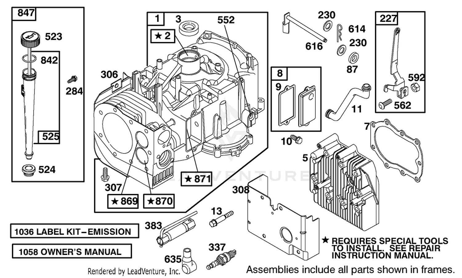 Engine Briggs  Stratton Model 28m707-1122-E1