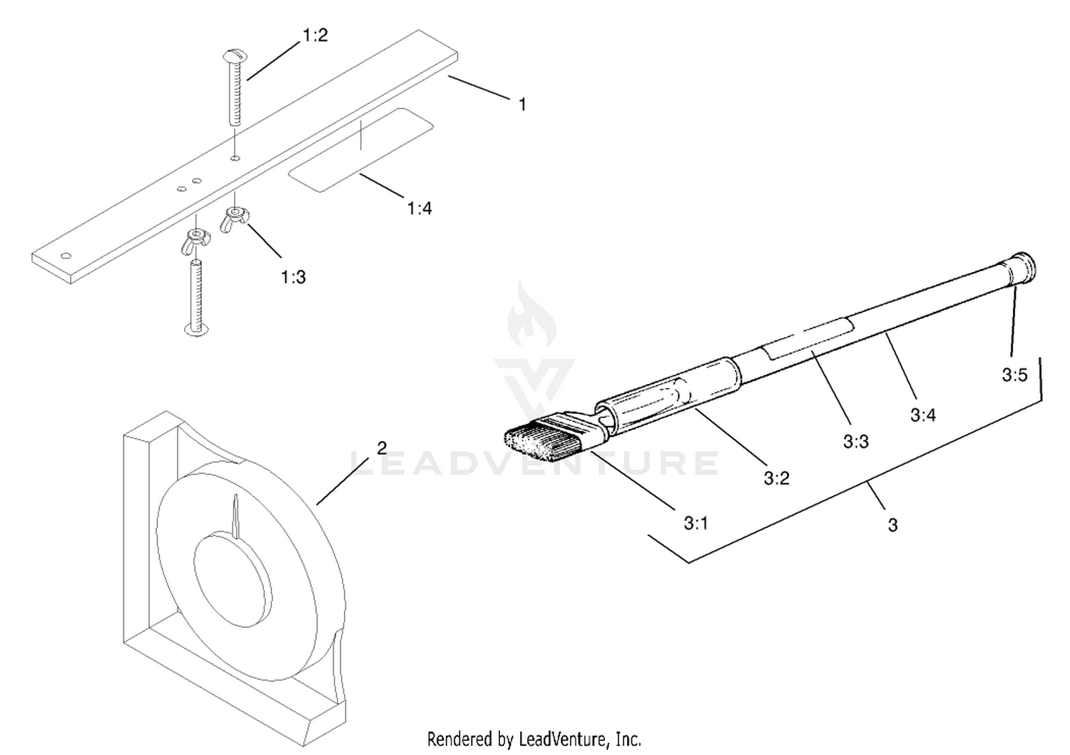 Gauge Bar, Angle Indicator and Handle Assembly