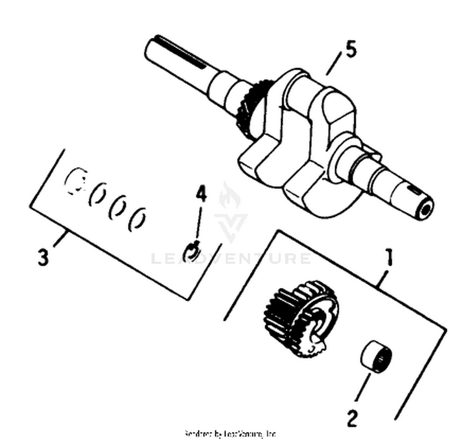 Crankshaft-Engine Kohler Model No. K321s Spec. No. 60434 (continued)