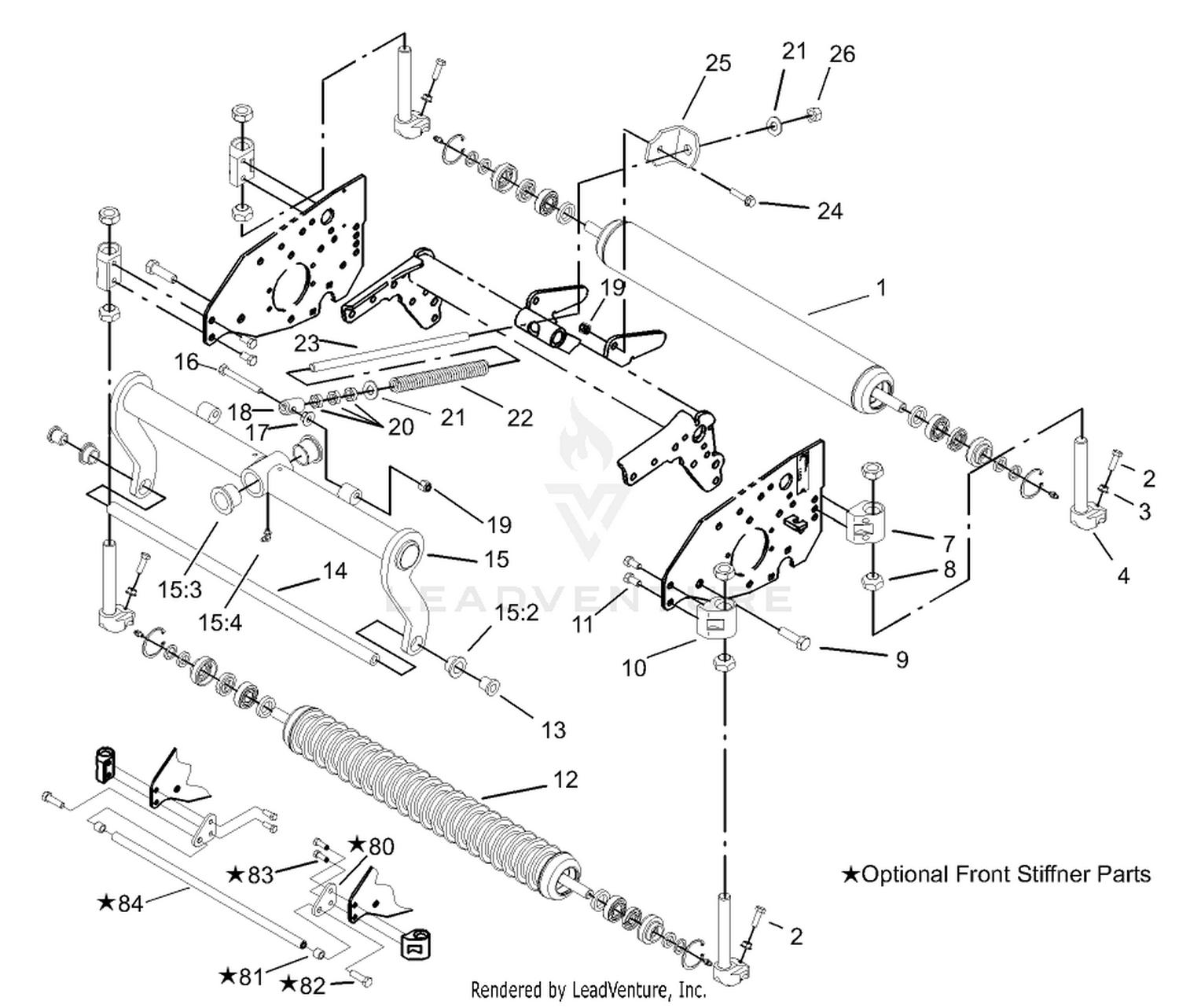 Rollers and Carrier Frame Assembly